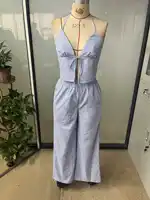 Vanessa Striped Printed Vest Top Pant Set 5