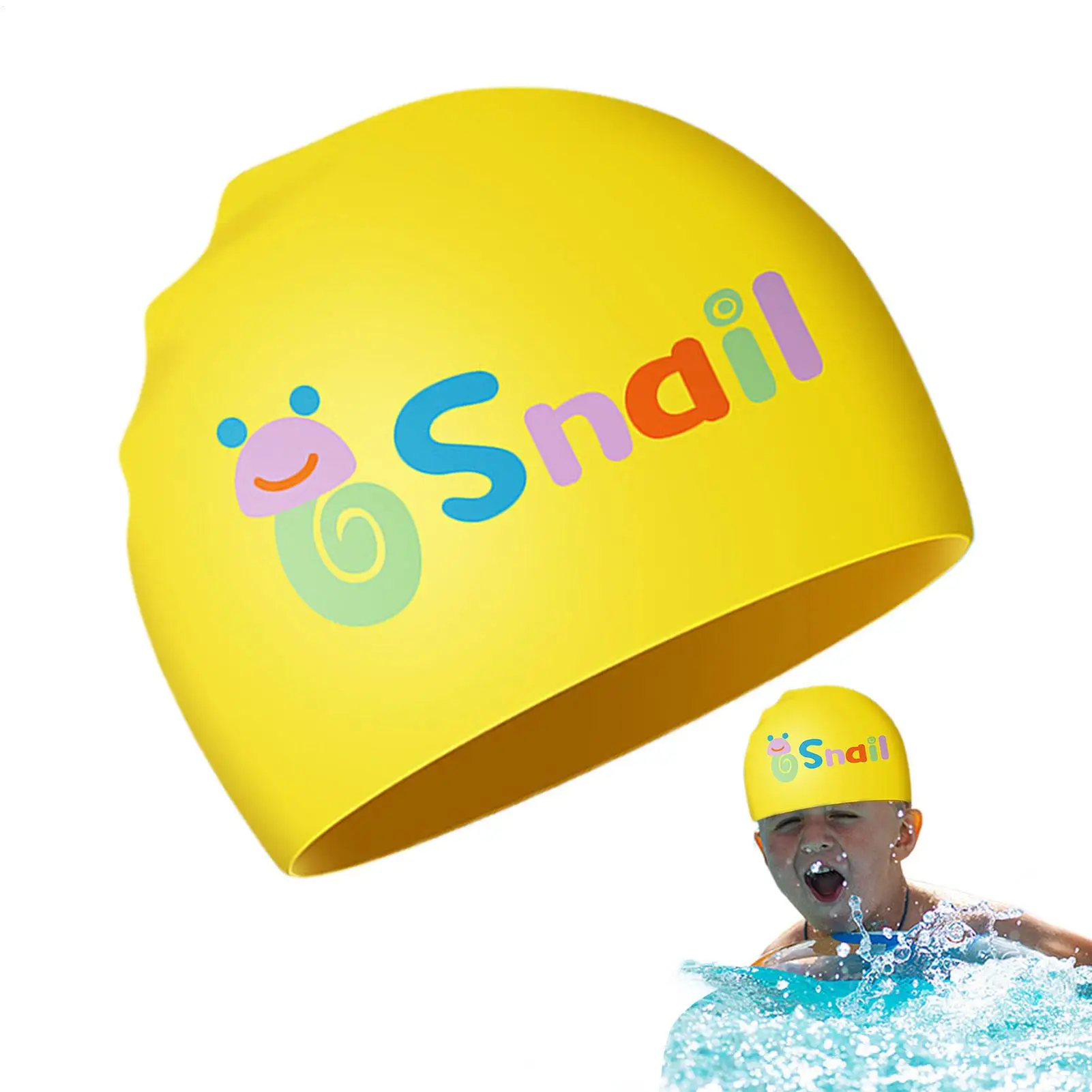 Cartoon Swimming Cap Children Kids Silicone Swiming Pool Water Sport Hat Cute Swim Bathing Hats Caps Little Boys Girls New