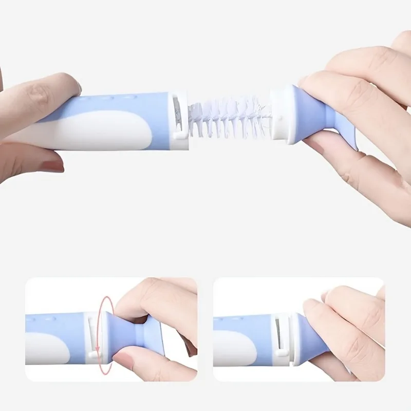 2-in-1 Bristle Bottle Brush Set for Baby Bottle Cleaning