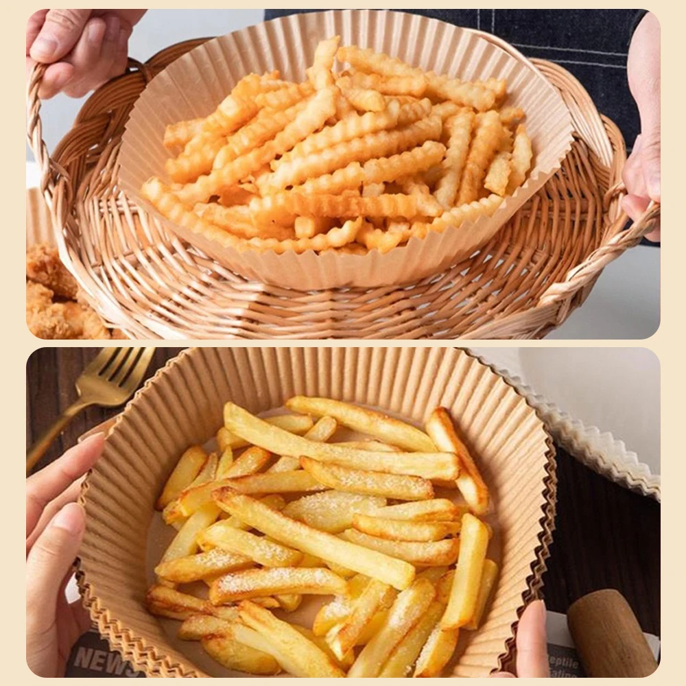100/50PCS Air Fryer Paper Special Oil-proof Oil-absorbing For Household BBQ Plate Oven Kitchen Pan Pad