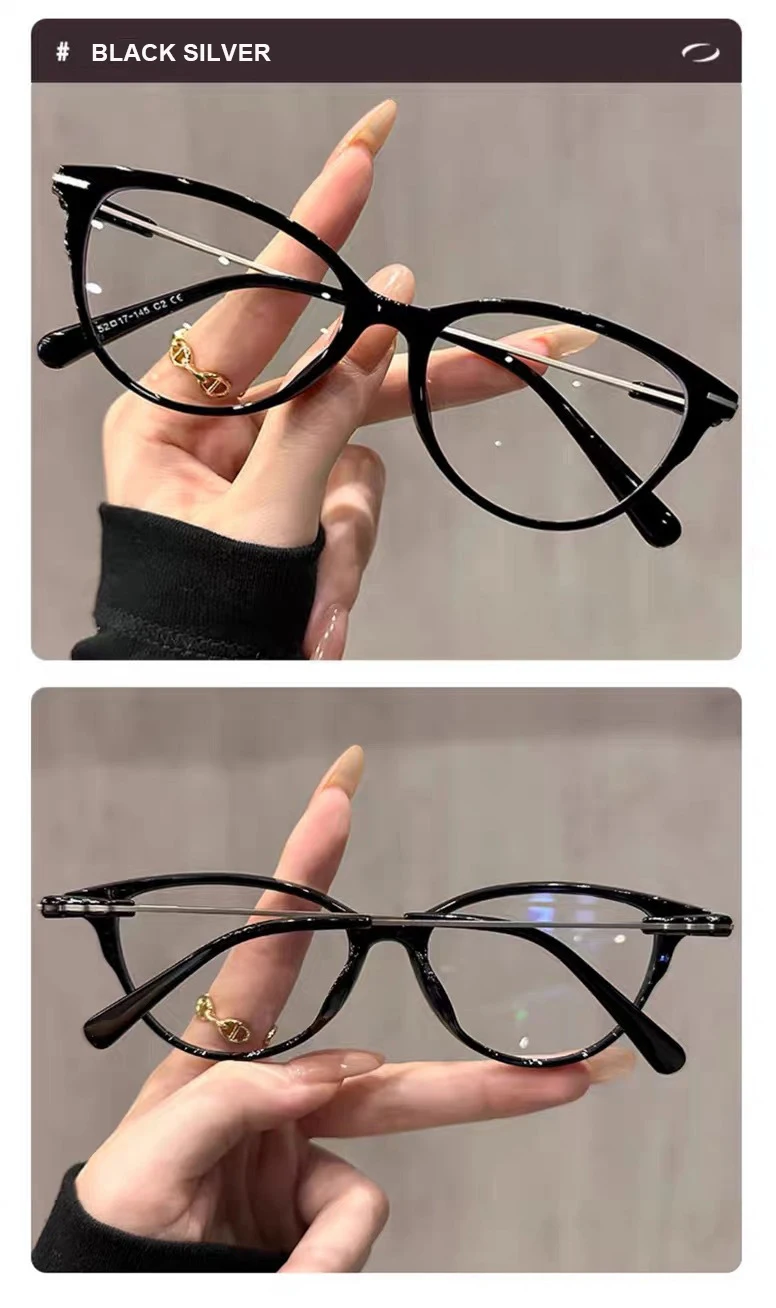 Ultraleichte HD-Cat-Eye-Lesebrille für Damen, Anti-Blaulicht, modische Schutzbrille für junge mittlere und ältere Menschen JH5007 – Detail 11