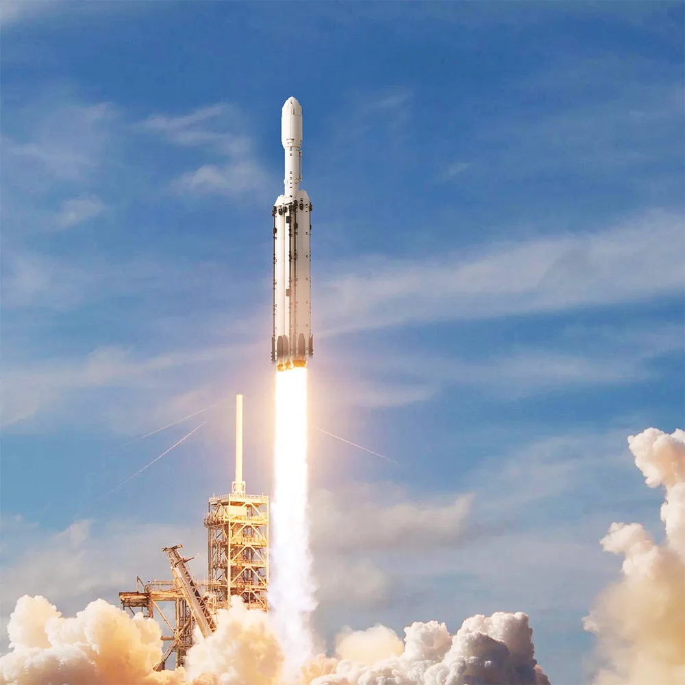 

Конструктор MOC Space -Falcon Rocket Heavy Saturn V Scale, набор строительных блоков для мальчиков, подарок на день рождения