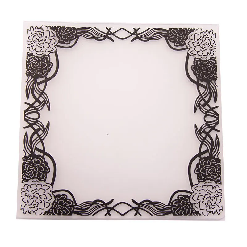 Plastic Embossing Folder 15x15cm DIY Craft Template For Scrapbook