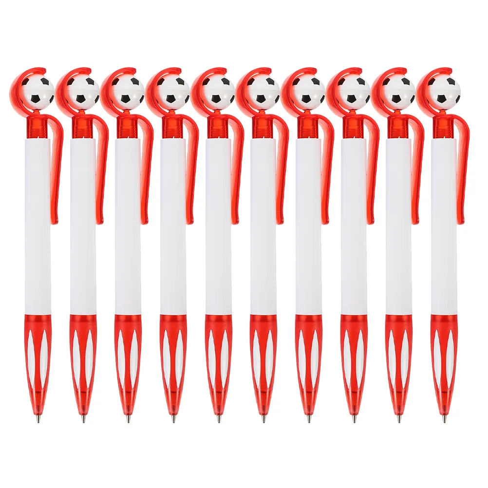

10 Pcs Football Ballpoint Pen Soccer Goodie Bag Favors Pens for Party Ink Writing Stationery Plastic