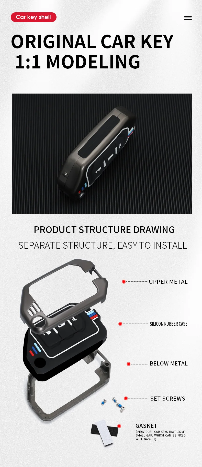 2 3 4 pulsanti copertura della cassa chiave dell'automobile per Jeep Wrangler JL TJ Gladiator JT 2019 2020 telecomando senza chiave accessori Auto portachiavi - S2a7c0ebd5d6e4517bd2bf6695f5511e9j