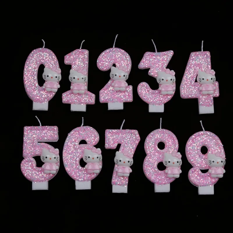 Cake Candles 3D Pink Cartoon Creative Digital Candle for Birthday Cake Cute Decoration for Birthday Party Anniversary Party,decorative candles