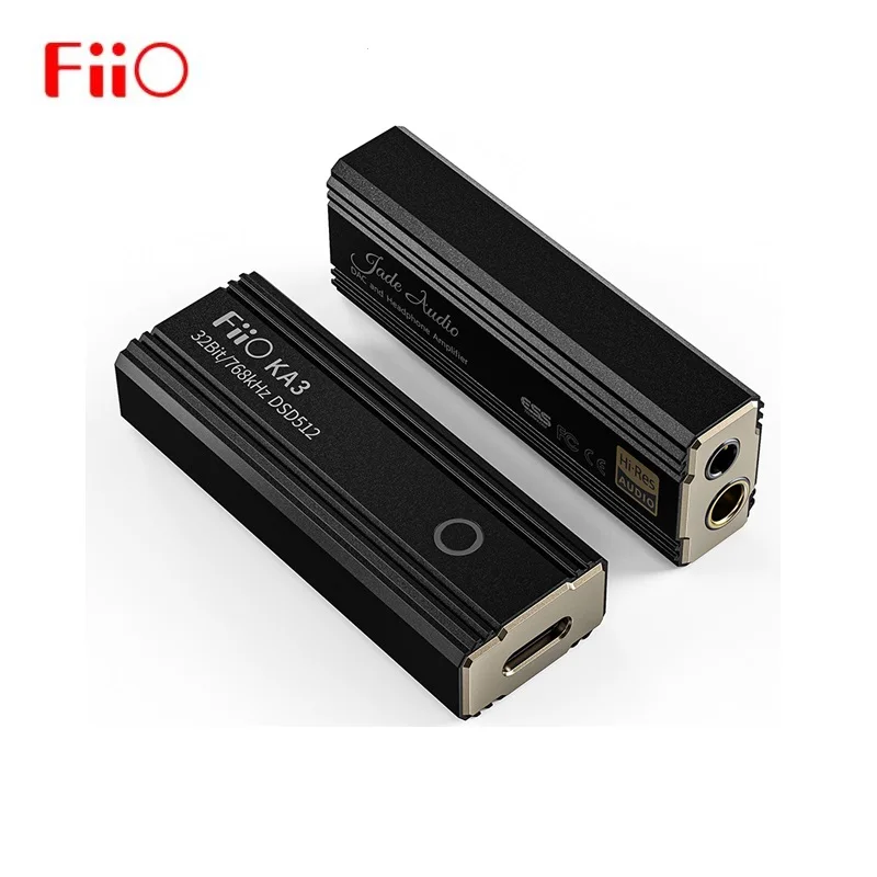 

FiiO JadeAudio KA3 USB DAC AMP Adapter Type-C to 3.5/4.4mm Output Audio Cable PCM 32bit/768kHz DSD512 for Android iOS Windows