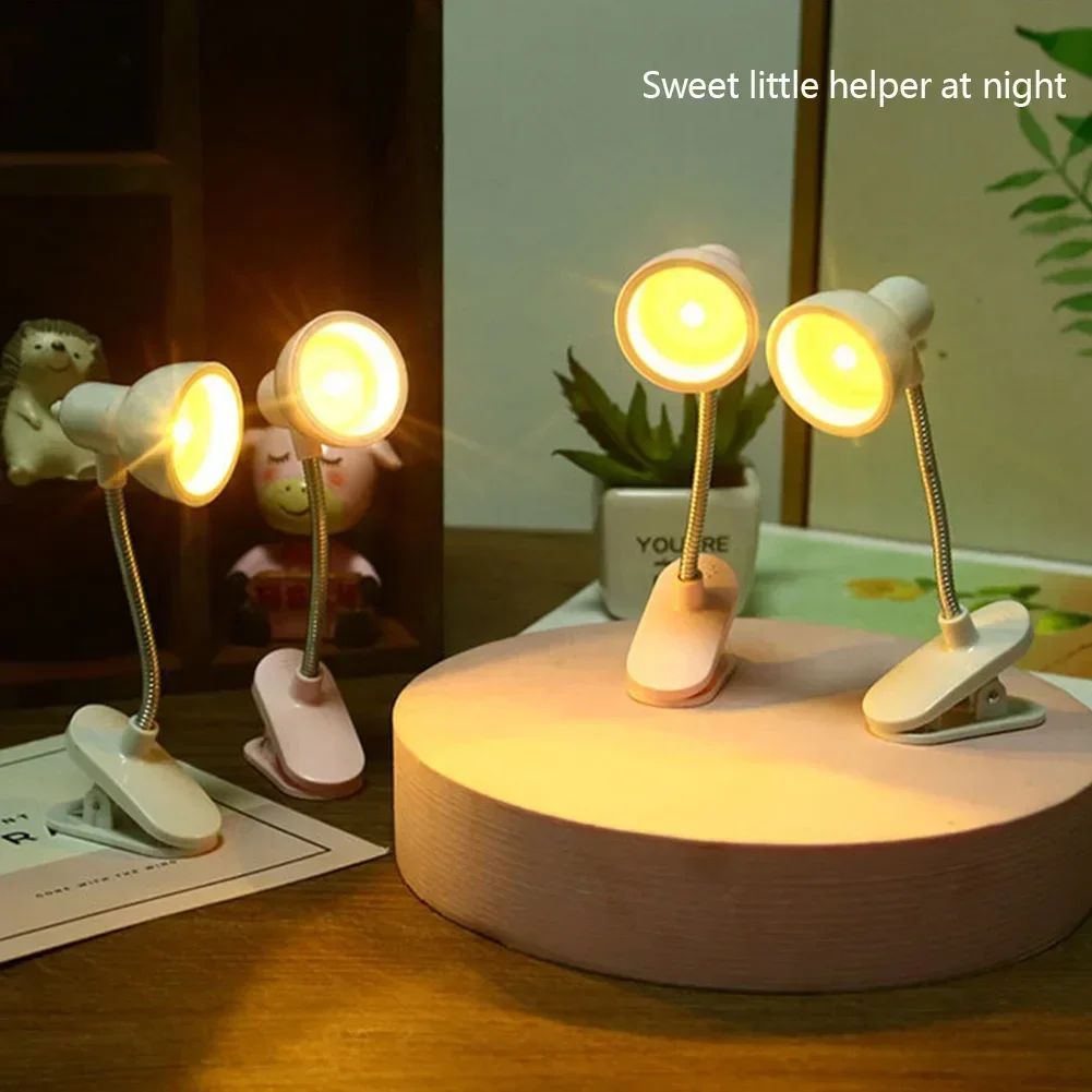 Mini Book Light LED Clamp Reading Lamp Night Lights Desk Decoration Bedroom Writing Stand Notebook