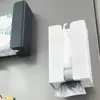 Wall Mounted No punching magnet storage container Garbage Bag Dispenser Self Adhesive Kitchen Bathroom Paper Tissue Holder 2