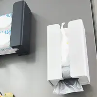 Wall Mounted No punching magnet storage container Garbage Bag Dispenser Self Adhesive Kitchen Bathroom Paper Tissue Holder 2