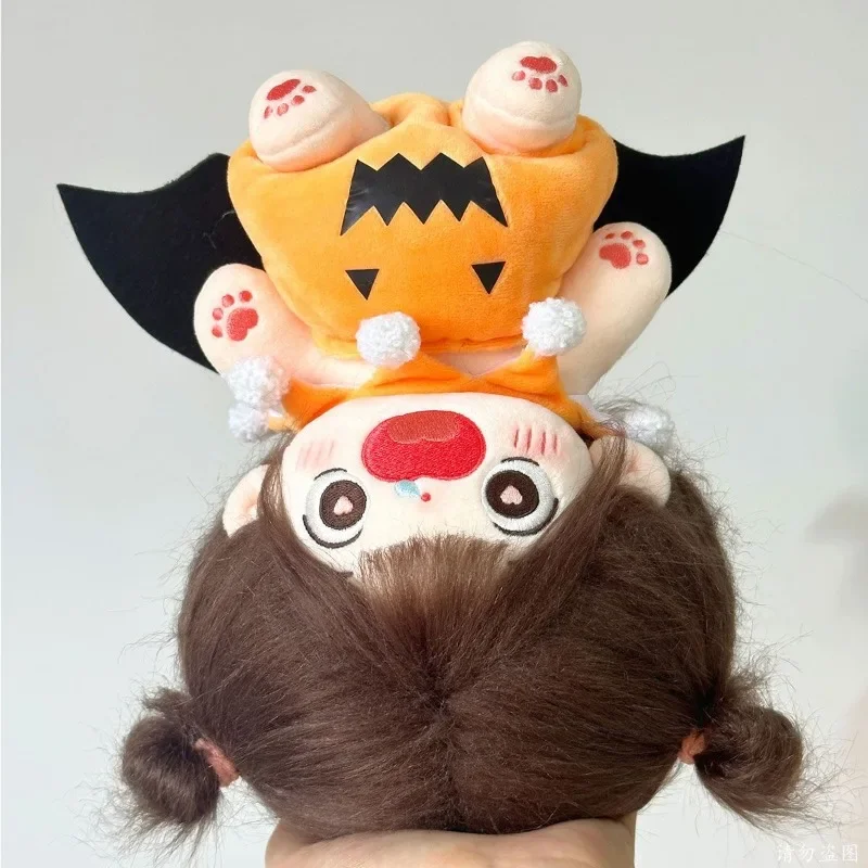 Halloween pumpkin 10cm 20cm cotton doll clothes funny pumpkin bib bread pants doll accessories 6