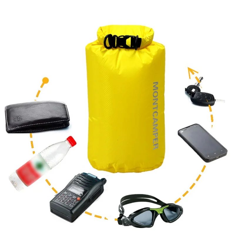 Dry Bag 30D Nylon Diamond Grid Ultralight Drifting Swimming Debris Clothes Sleeping Bag Storage Waterproof River Trekking Bag 4