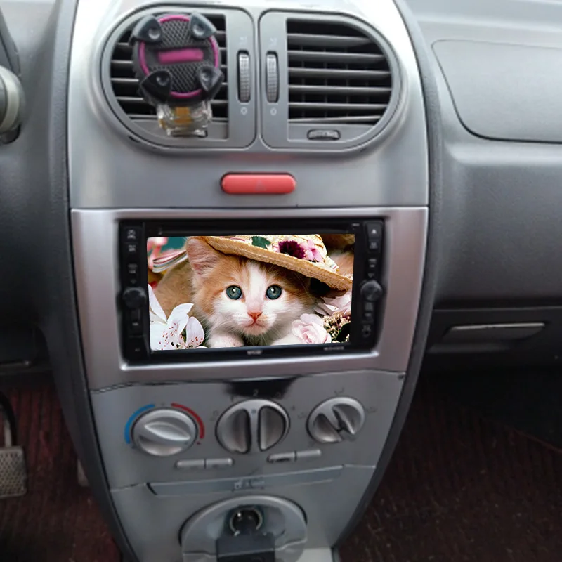 CHERY Kimo (A1) 2007 + J1 (A1) 2009 + Double Din Fascia ڵ  ġ Ʈ Facia ̽ ÷Ʈ г CD DVD  