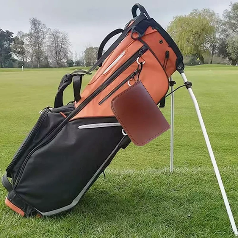 1pc Premium Leather Golf Accessory Bag Holds Rangefinder Multi-Functional Knife Ideal Golf Gift for Men Women Only The Bag Body