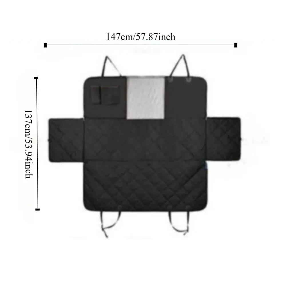 Waterproof Pet Dog Car Seat Cover Side Zipper with Visual Mesh Window Backseat Transportation Protectors Mat Safety Non-slip