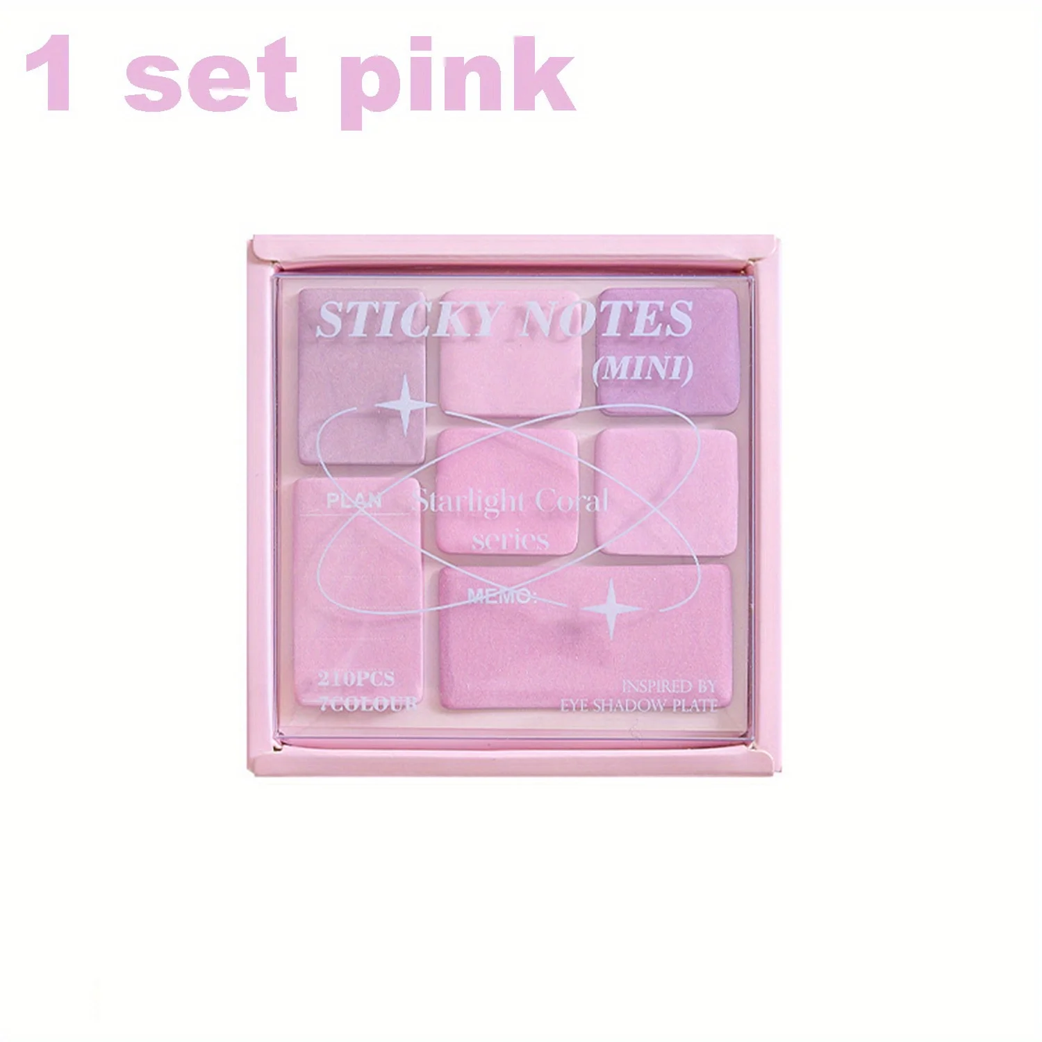 Vibrant Sticky Note Collection - 210 Sheets, Assorted Sizes & Colors, Round Corner Design