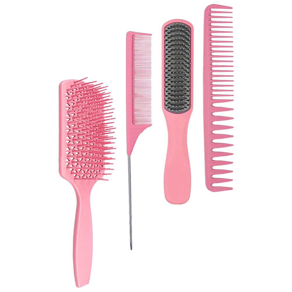

4 Pcs Massage Comb Set Hairdressing Modeling Hairstyling Abs Barber Accessories Haircut