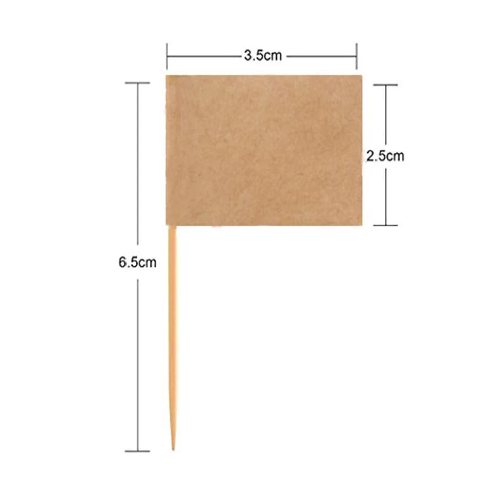 100PCS Blank Paper Toothpick Flags Cheese Markers Food Labels For Party ets Cheese Labels For Grill Boards Cocktail Markers