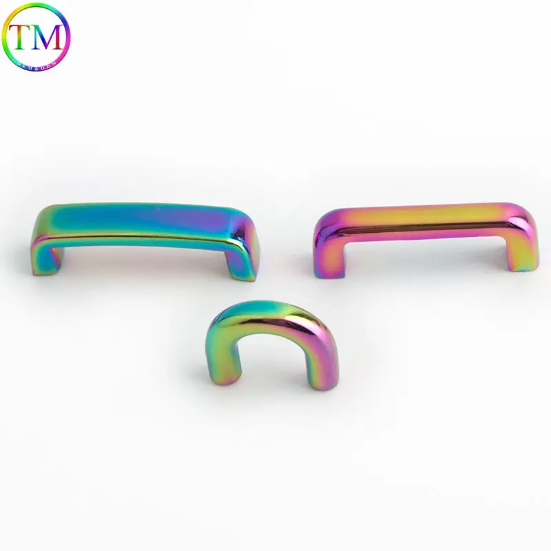 Rainbow 10mm 13 20 25mm Metal Screws Hanger Hooks Connector Anchor Arch Bridge Buckle Bag Side Clip Clasp For Handbag Hardware