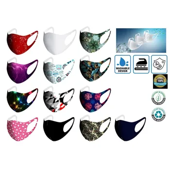 Maschera riutilizzabile in tessuto colorato Maschera lavabile neutra alla moda alla moda Maschera protettiva per il viso antipolvere per esterni Maschera riutilizzabile