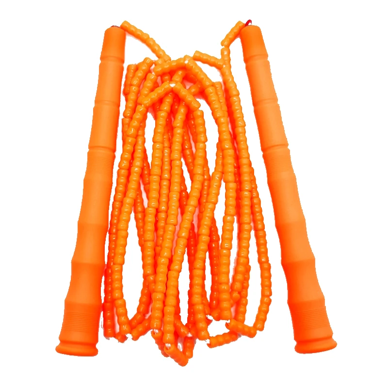 NEVERTOOLATE 20CM LONG HANDLE  3 meter length between handles beaded skipping rope soft PVC beads adult skill tricks tall people 6