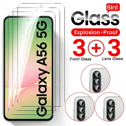 Premium Samsung Galaxy Case with 9H Screen Protector & Camera Glass - 6-In-1 Protection for Samsung A56 5G (6In1 3Front 3Lens)