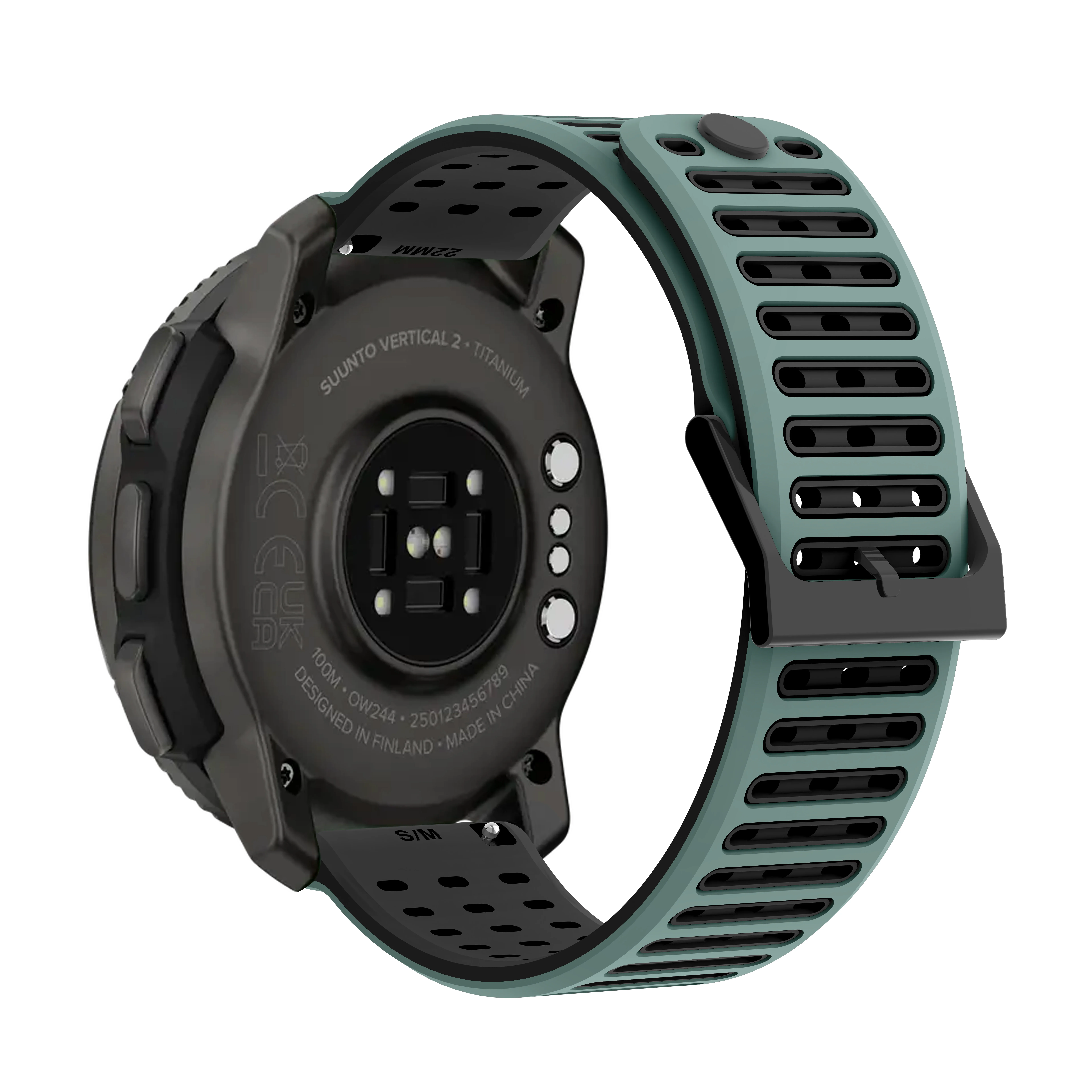 Breathable Silicone Sports Watch Strap - 22mm
