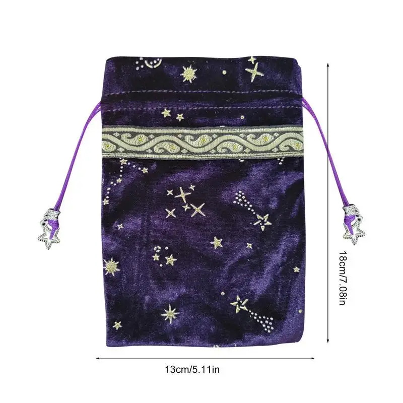 Tarot Card Pouch Bag 13*18cm Tarot Cards Fabric Bag Jewelry Pouch Thickened Velvet Tarot Card Bag Dice Bag Tarot Card Holder