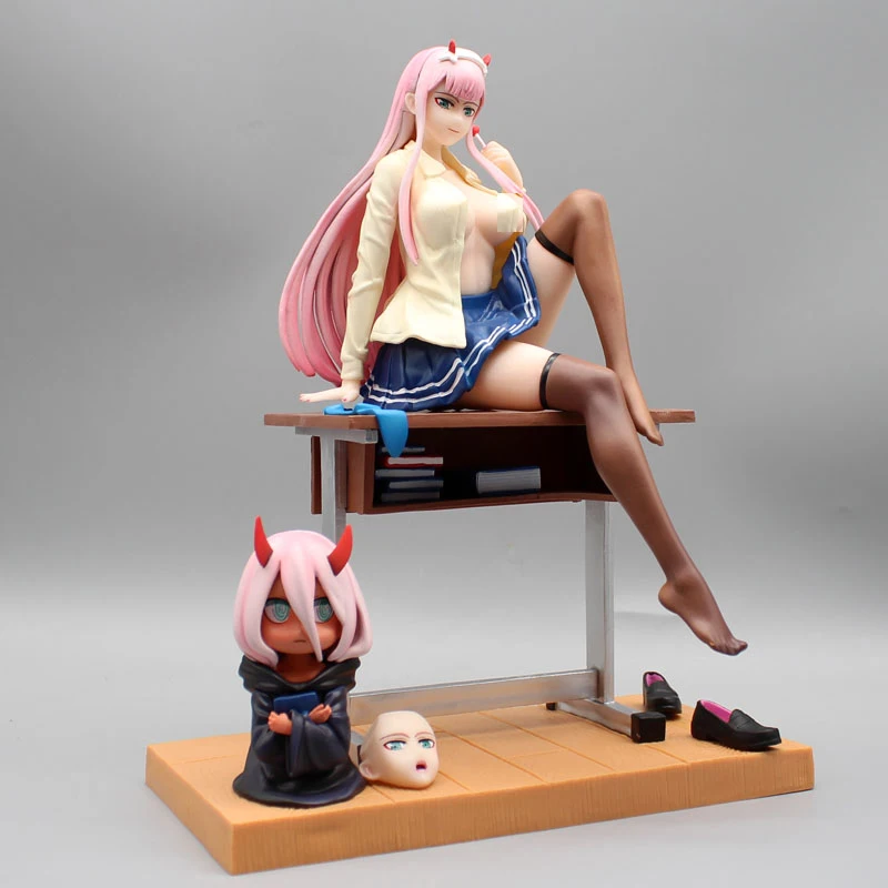 

25CM Darling in the FranXX Zero Two Uniform ver. Pvc Action Figure Toy Adults Hentai Collection Model Doll Toys Gift