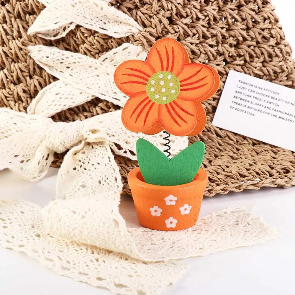 

Stander Desktop Crafts Photo Stander Office Supplies Flower Note Holder Desk Memo Holder Potted Photo Folder Photo Card Holder