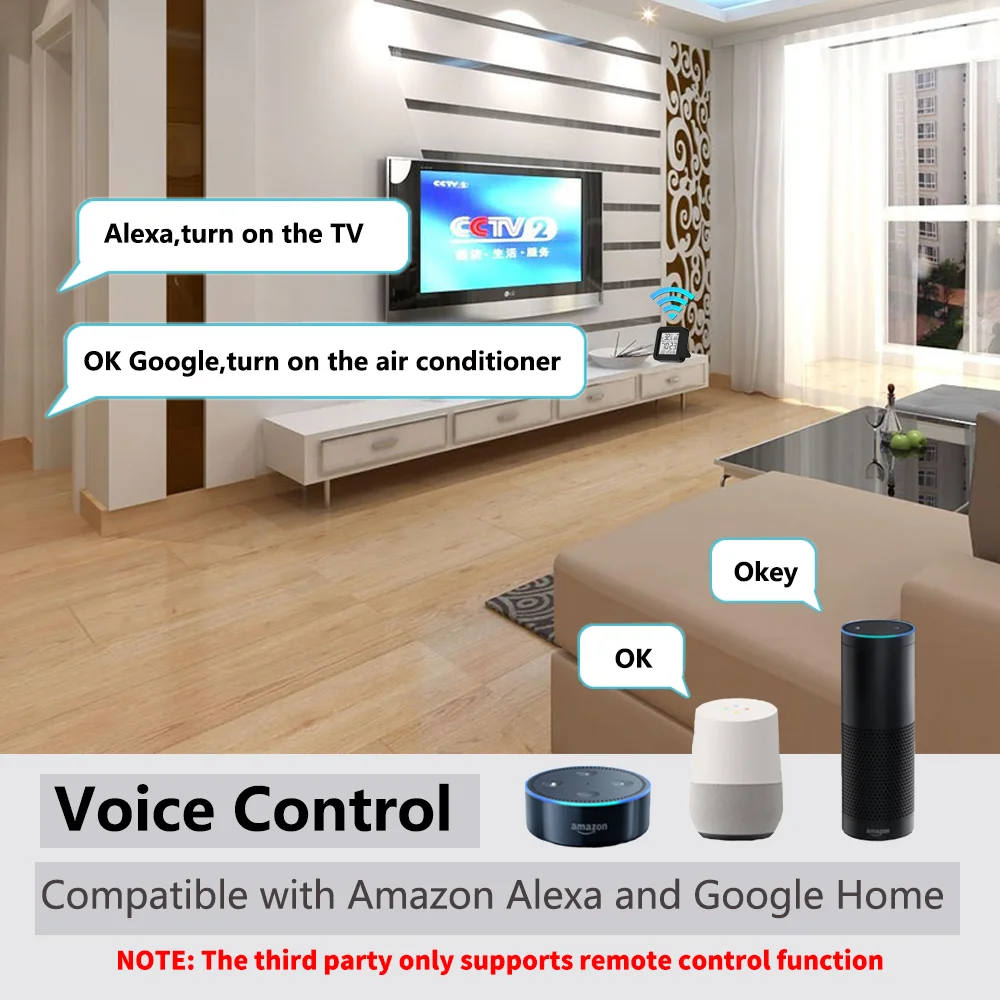 Smart Tuya WiFi IR Remote per condizionatore d'aria TV AC Sensore di umidità della temperatura APP Tuya Smart Life Alexa Google Home Yandex - immagine 3