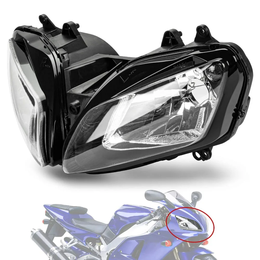

Передние фары для мотоцикла, фары головного света в сборе для YAMAHA YZF R1 1000 2002-2003