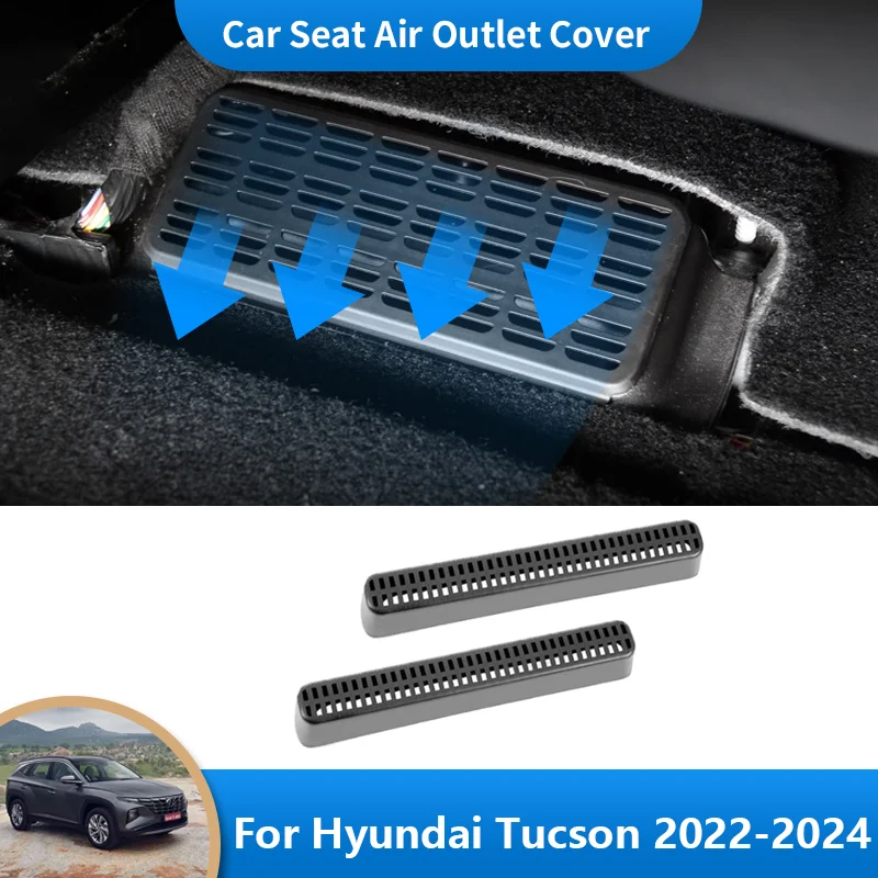 

for Hyundai Tucson ix35 LM NX4 2010~2023 2022 2021 Car Air Vent Antiblocking Dust Cover Under Seat Air Conditioning Outlet Cover