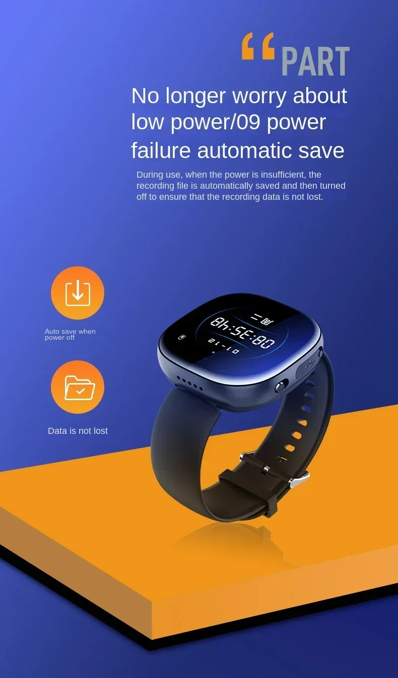 Smartwatch showing file saving feature