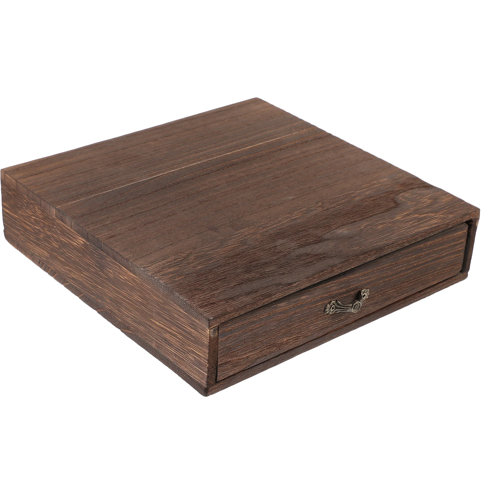 

Desktop Storage Box with Drawer Wooden Box Drawer Type Organizer Wooden Table Storage Box
