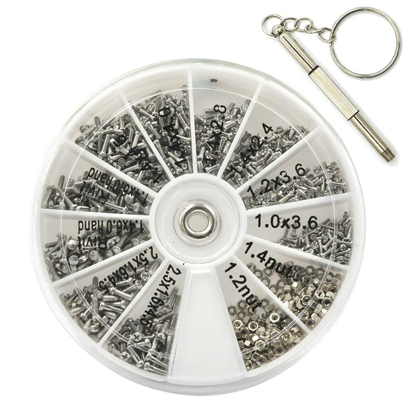600Pcs Pequeños Tornillos Tuerca Surtido Herramienta Kit De Acero