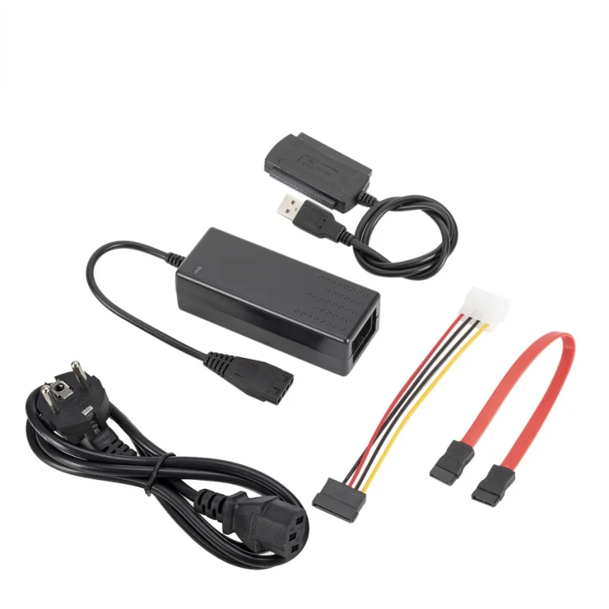 Grwibeou-usb 2.0 para Ide Sata Cabo Conversor Adaptador Fonte de Alimentação para 2.5 3.5 Disco Rígido Hdd Usb Ida Adaptador Sata - Imagem 6
