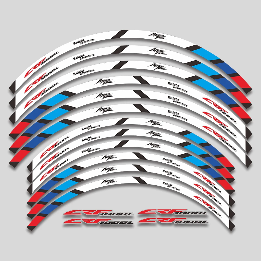 For Honda Africa Twin crf1000l CRF 1000L CRF1000 L motorcycle Wheels Sticker accessories Decals Rim Tire Reflective Stripe Set