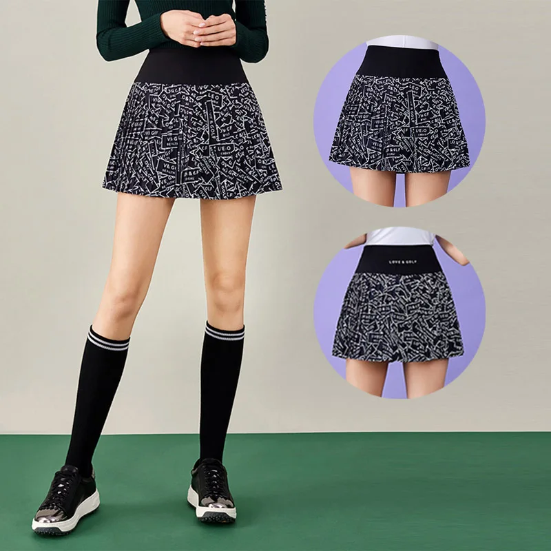 love-golf-summer-women-a-line-golf-skirts-ladies-high-waist-pleated-sports-skorts-printed-breathable-pantskirt-with-inner-shorts