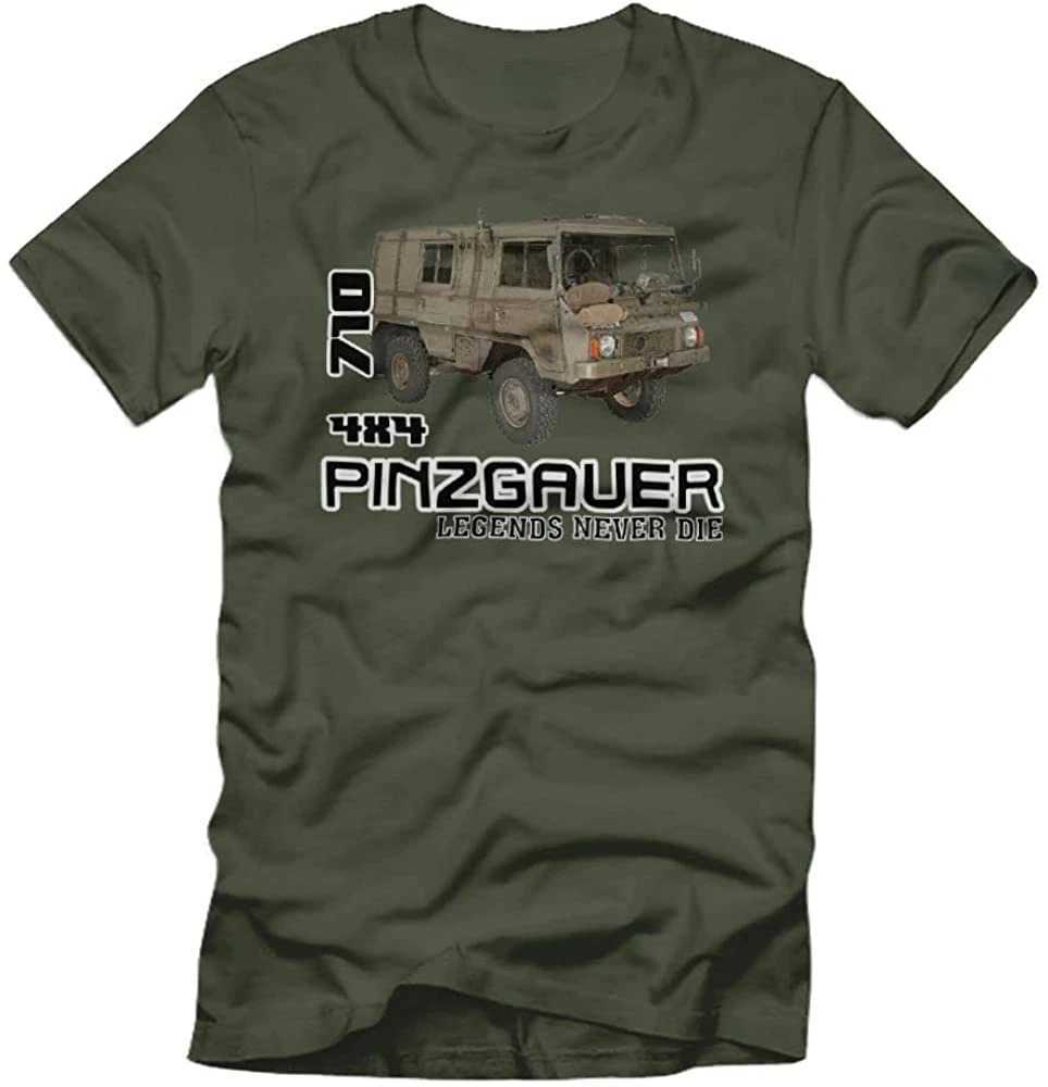 

Pinzgauer 716 Legends Never die 4x4 Team Car Austria T-Shirt Short Sleeve Casual Cotton O-Neck Shirts