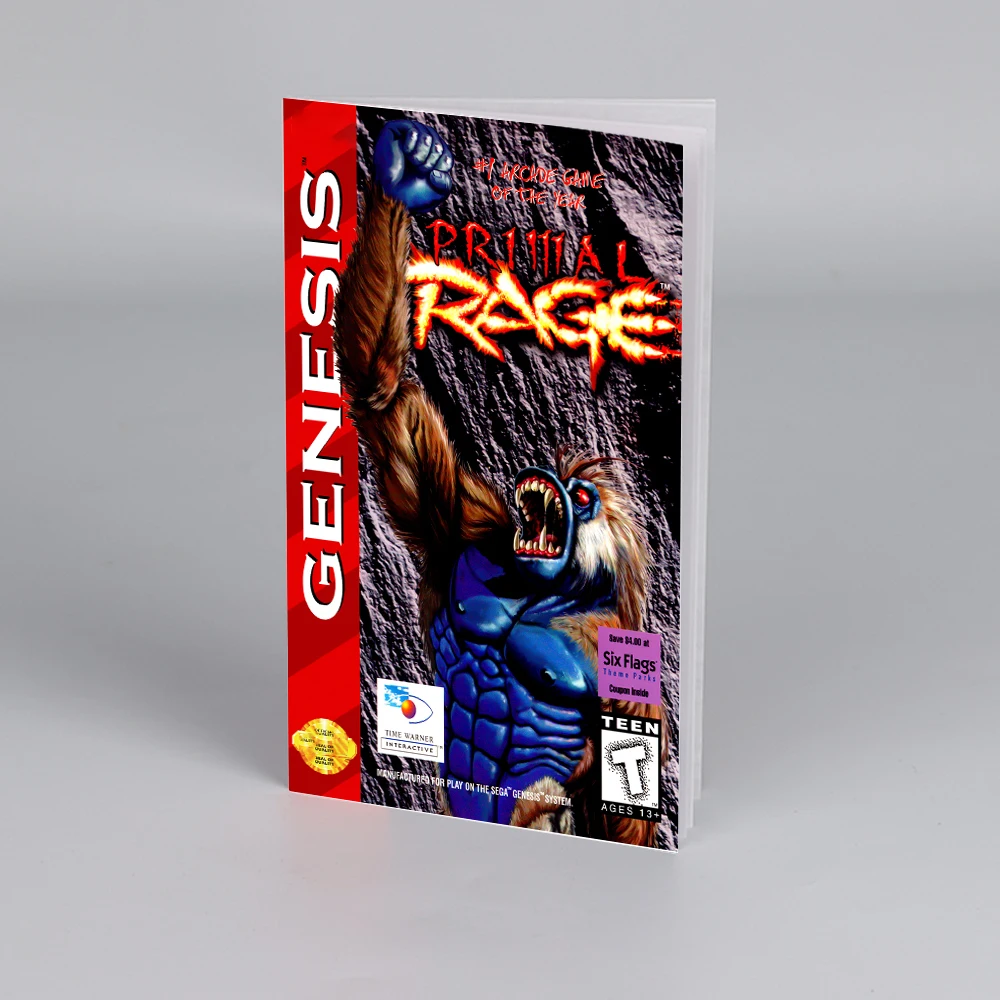 for Primal Rage 16bit retro game cartridge for Sega Genesis Megadrive video game consoles