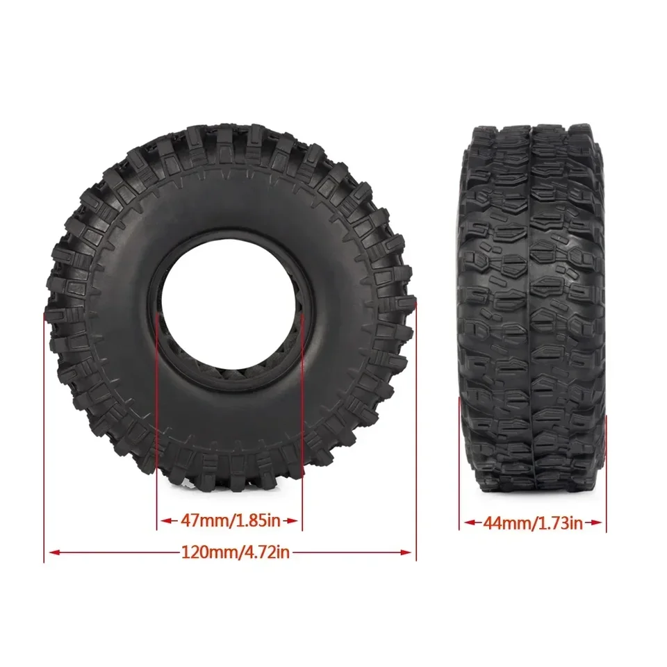 Pezzi Di Pneumatici In Gomma Per Ruote 1:10 RC Crawler Car Per Hspaxial Scx10 D90 Nero 95051580 - Foto 5