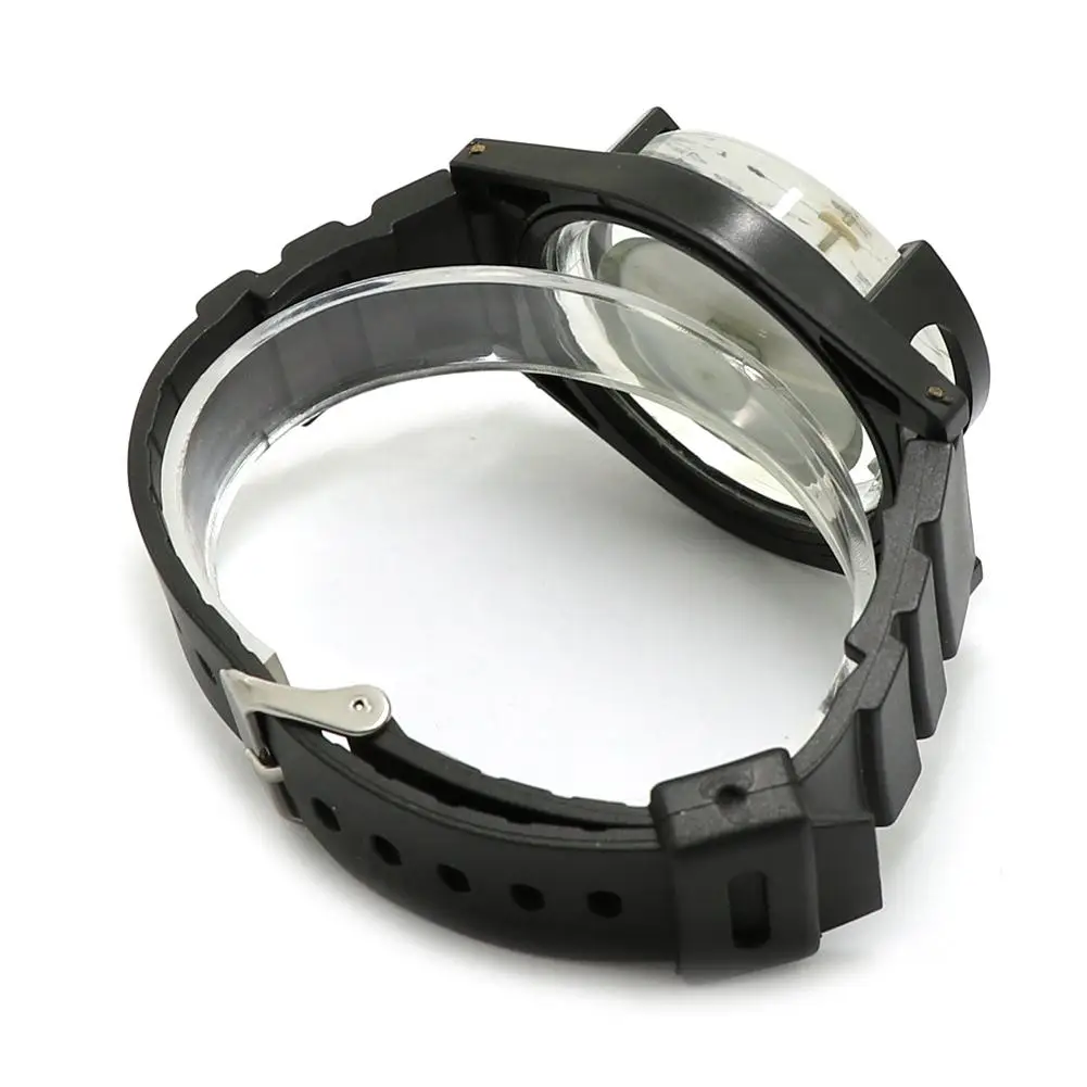 New Arrival Outdoor Mini Lightweight Wristwatch ABS Compass Rubber Watchband Outdoor Survival Watch Black Band Tool Accessory