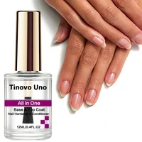 Tinovo Uno Nail Strengthener All In One 12ML Nail Hardener Normal Base Coat Top Coat Clear Natural Nail Polish Manicure Repair 1