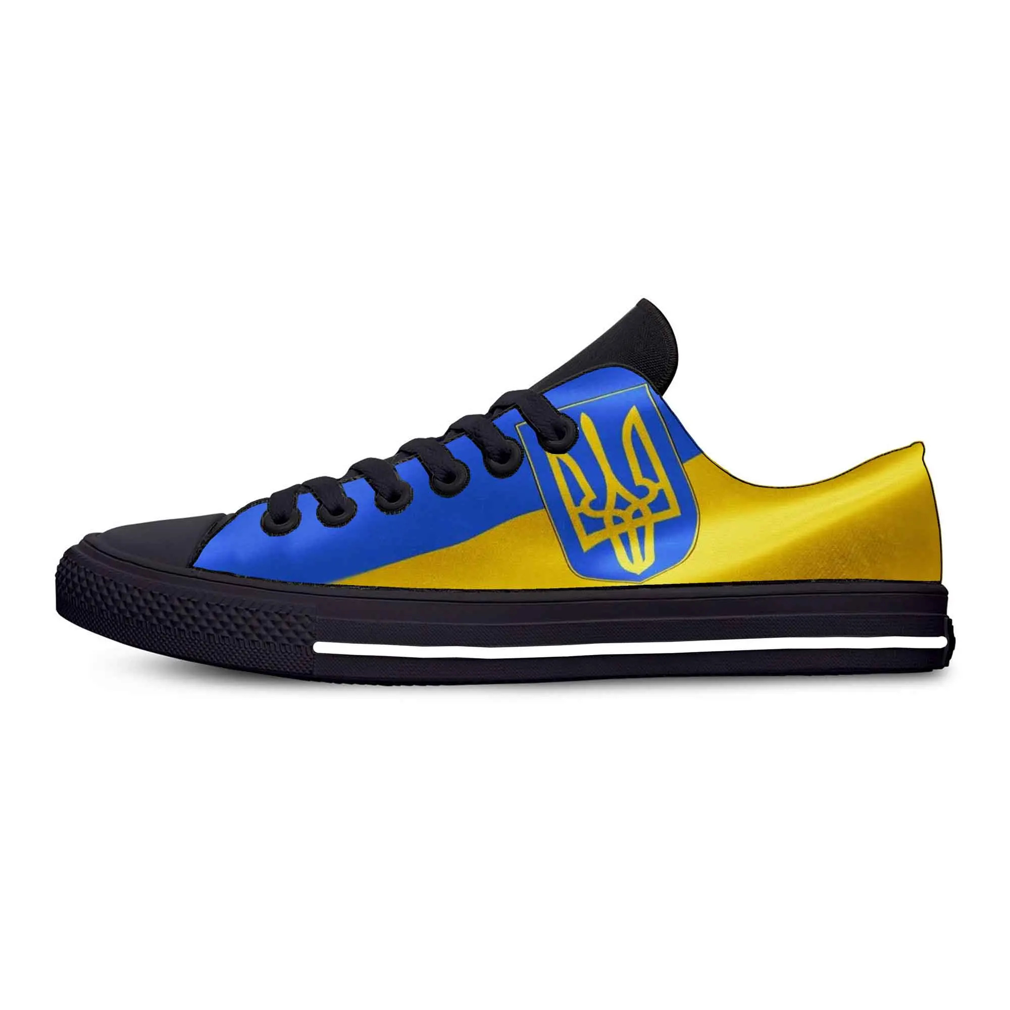 

Hot Ukraine Ukrainian Flag Patriotic Pride Fashion Casual Cloth Shoes Low Top Comfortable Breathable 3D Print Men Women Sneakers