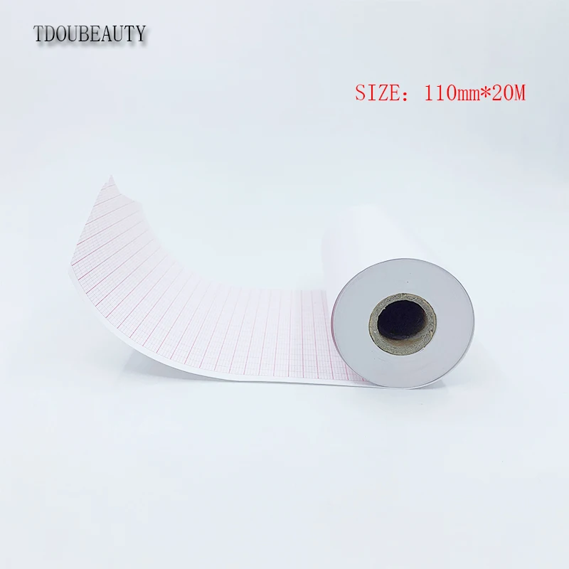 Thermal paper Roll ECG Paper 110mm*20M ecg paper for CE Marked Digital 12 Leads 3/6 Channel ECG Machine ECG600G Insulation Paper (1Pcs)
