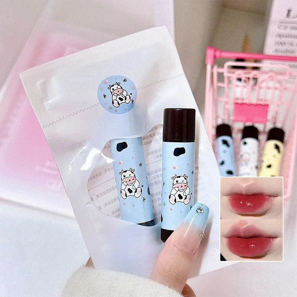 Cute Cow Lip Balm Long Lasting Moisturizing Nourishes Line Lips Lip Reduce Hydration Anti-drying Lipstick Care Aging Lip An H0j5