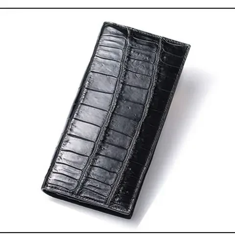 New Fashion Business Men's Alligator Wallets Crocodile Genuine Leather Long Organizer Wallet Boy Brand Luxury Card Holder Purse 6