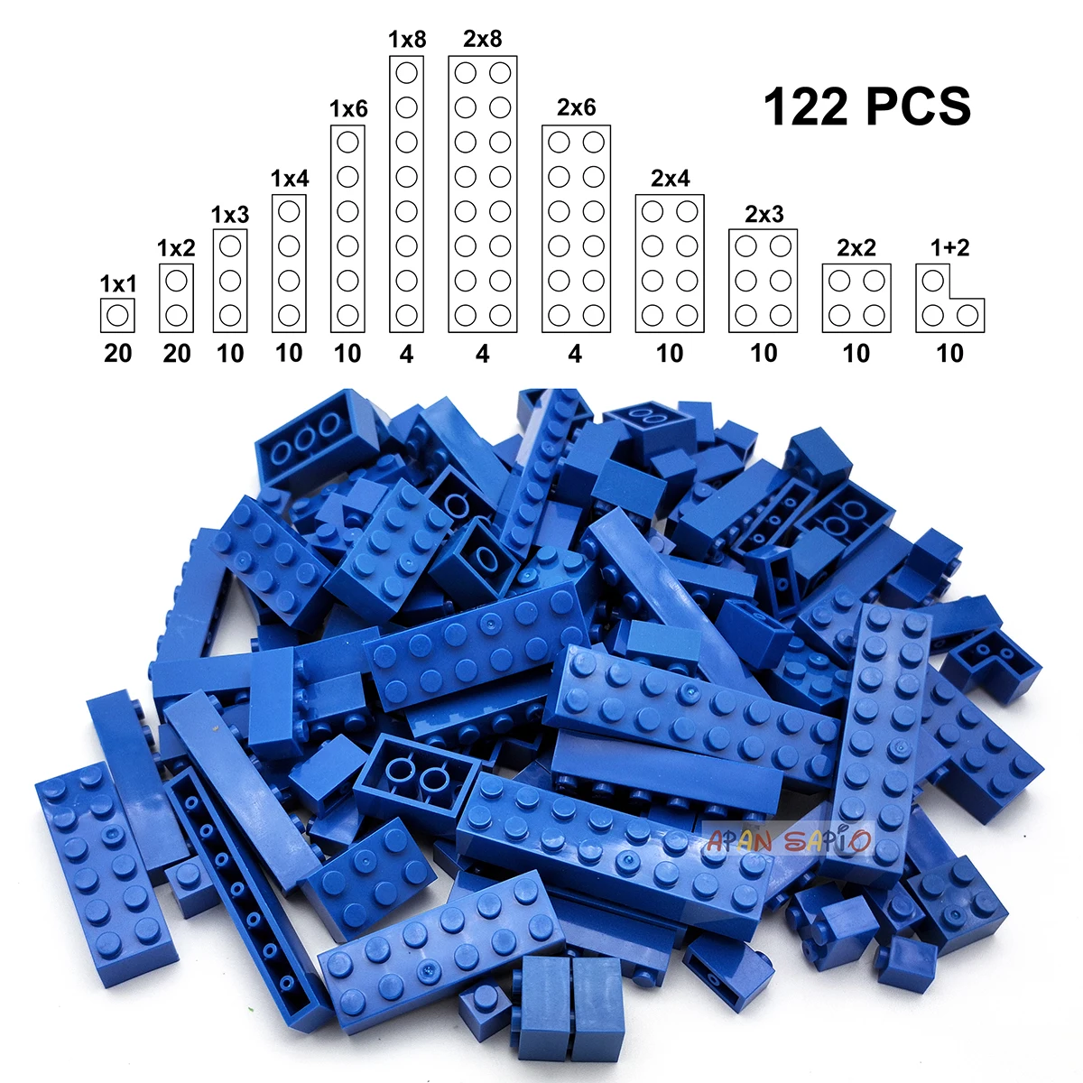 Blue 122pcs