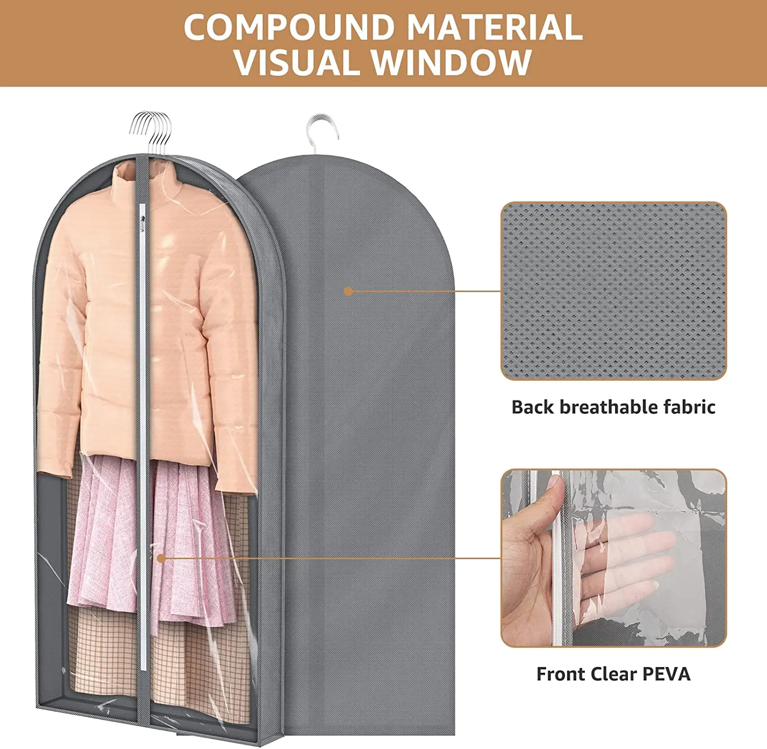 의류 걸이식 먼지 커버, 웨딩 드레스 커버, 정장 코트 보관 가방, 의류 가방 정리함, 옷장 걸이식 의류 정리함
